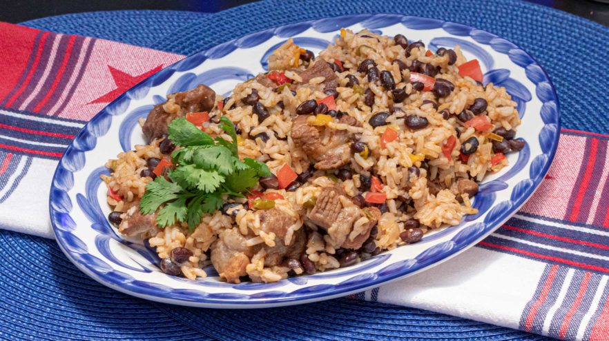 Pork and Black Beans Rice - Chef Pepín